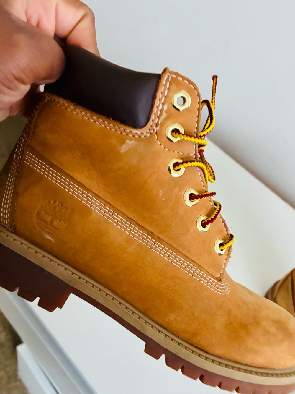 Timberland Kids Wheat/Tan Leather Lace-Up Boot